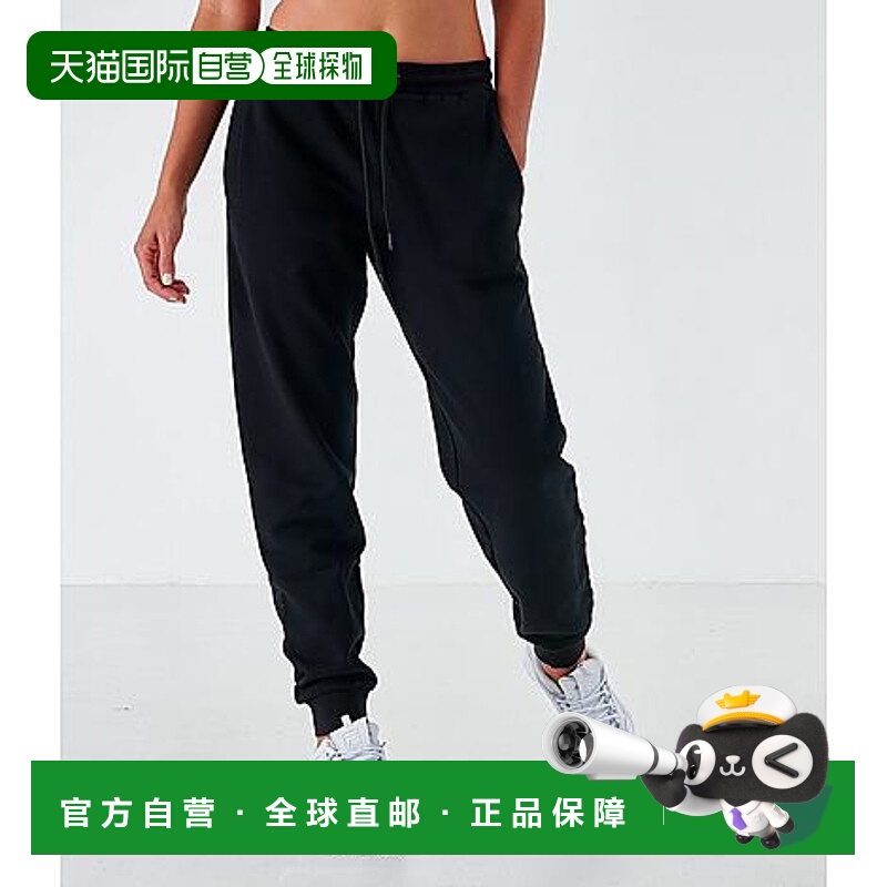 美国直邮fila斐乐女士黑色松紧腰抽绳束脚运动休闲裤