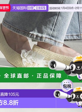 日本直邮RANDA 3E 2WAY 褶边平底女鞋 RA041BW016169 黑色单鞋