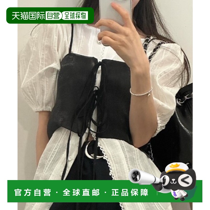 1h可退 日本直邮sorule 女士透视感蝴蝶结吊带上衣 SO10125s11