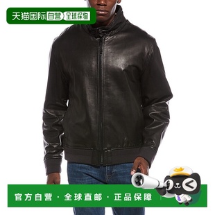 Harrington black Leather Jacket 美国奥莱 Bomber 自营Vince