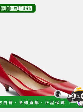 1h可退 香港直邮潮奢 The Row 女士 Liisa 皮质浅口鞋 red红色 舒