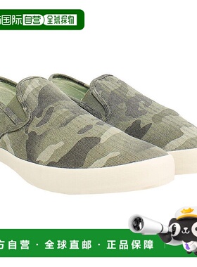 自营Seavees Baja Sneakers Mens Green Camo Canvas Slip-On Com