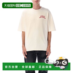1h可退 香港直邮AMIRI 男士 HOLLYWOOD 宽松款T恤 AMJYTE1204IVOR