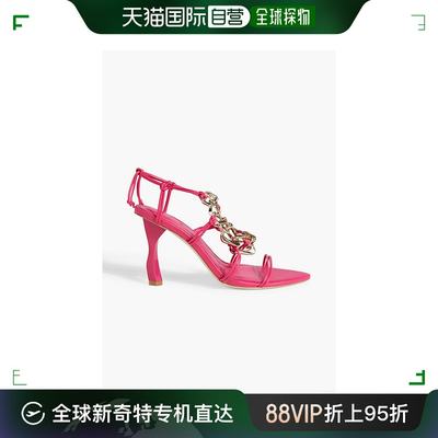 香港直邮潮奢 Aje 女士 Astrid 链条装饰皮质凉鞋 22RE7073