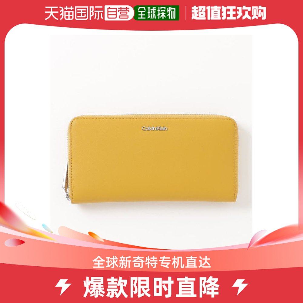 日本直邮CK Calvin Klein 女士长款拉链钱包 简约设计 多功能隔层