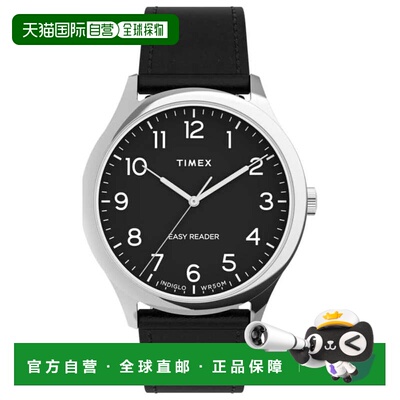 自营Timex Easy Reader Main Line Gen 1 Mens手表-黑色 美国奥莱
