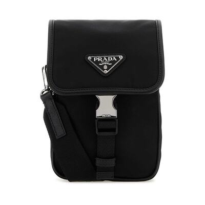 Prada 普拉达 男士 Logo-Plaque Buckle Fastened 斜挎包 2VD04