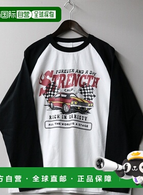 1h可退 日本直邮Starting Over男女同款拉格兰印花长袖T恤 324606