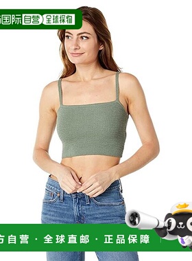 自营 Madewell Halstead背心女式绿色罗纹针织裁剪JDM13-绿色 美