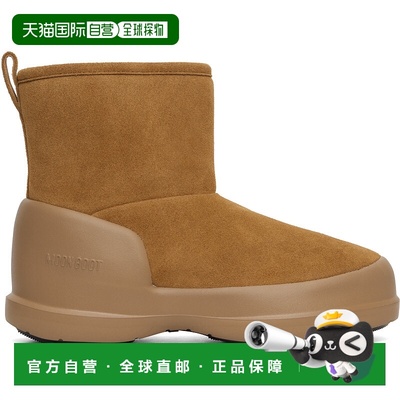 1h可退 香港直邮moon boot 月亮靴 男士 黄褐色 Mezzaluna Mid 踝