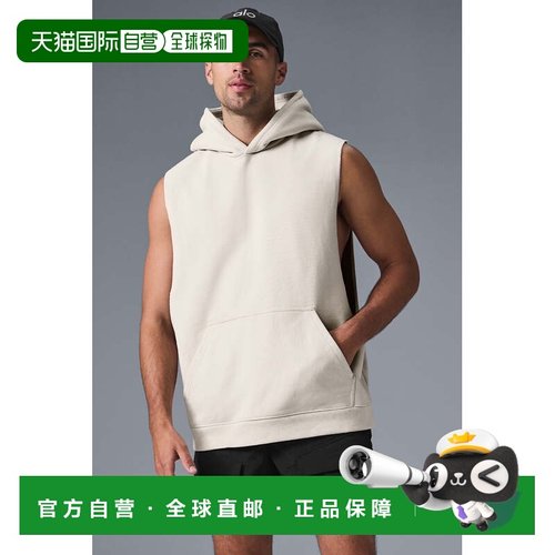 香港直邮alo yoga RENOWN 连帽套头纯色无袖卫衣 男款m3216rBone