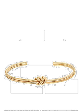 自营 liv oliver18k 金打结手镯 - 金 美国奥莱直发配饰