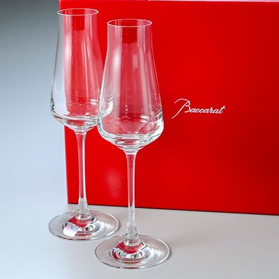 日本Baccarat巴卡拉 玻璃Chateau香槟一对24cm210cc2611149