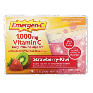 香港直发Emergen-C益满喜维生素C冲剂草莓猕猴桃味8.9g*30包