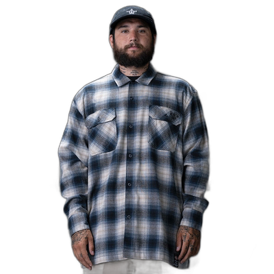 Dickies Ronnie Sandoval 拉绒法兰绒衬衫 - 蓝色渐变格子 (ol2)