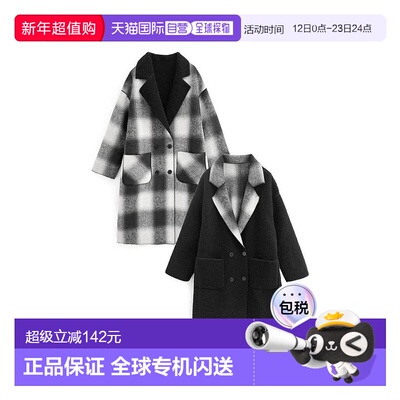 日本直邮日潮 GRL 格纹可翻转切斯特西装大衣 AT2403独特