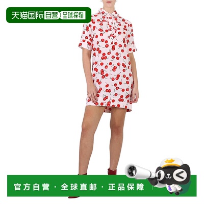 自营 Essentiel Antwerp樱桃印花短袖连衣裙-海军蓝/白色 美国奥