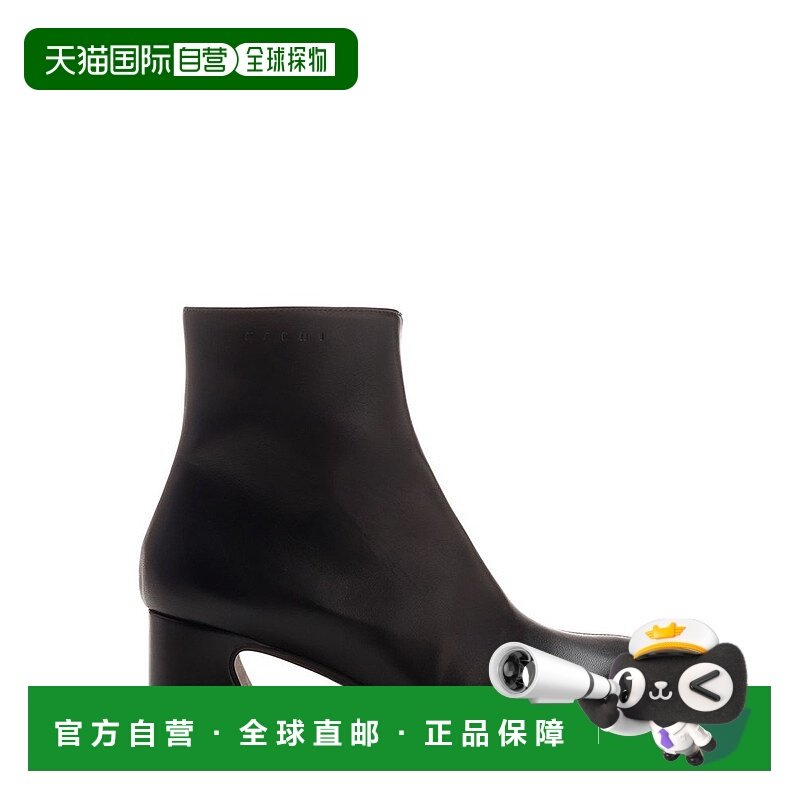 香港直邮潮奢 Marni 玛尼 女士 皮质踝靴女靴 TCMS008606P4545