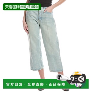 自营 redoneRE/DONE Ranchwater Loose Crop Jean - blue 美国奥