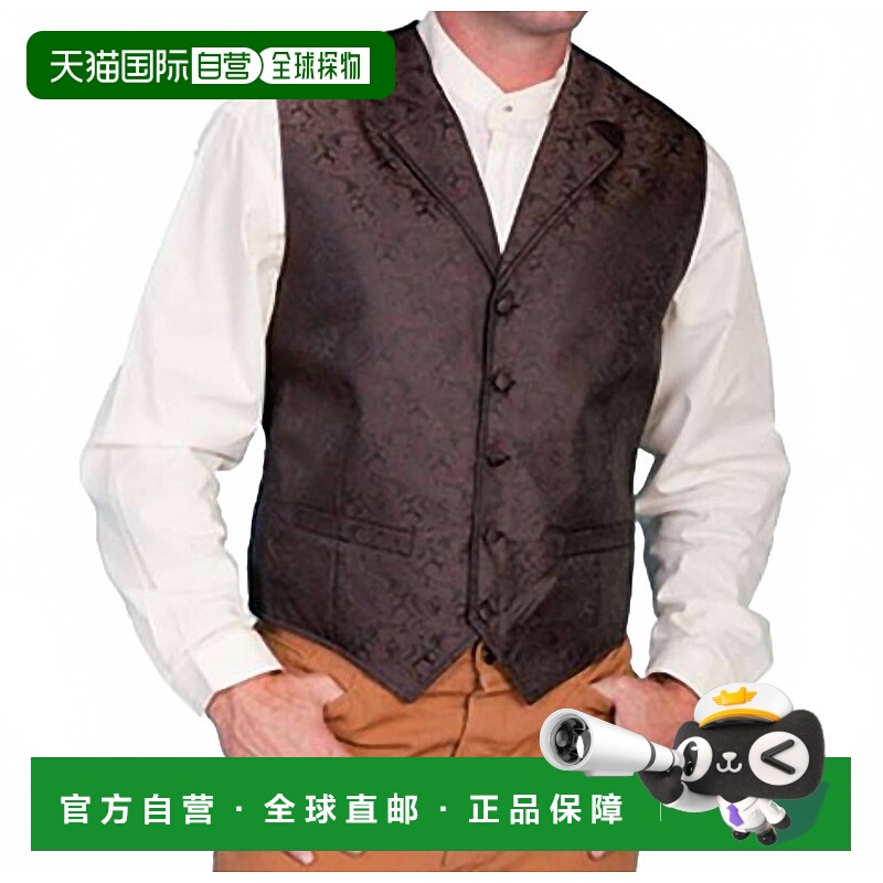 自营 scully棕色经典佩斯利背心 美国奥莱直发