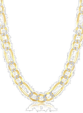 自营 simona纯银铺路 7 毫米费加罗链（180 号） - 镀金 - 金色 -