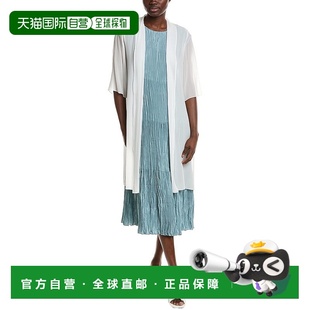 白色 自营 费舍尔小丝绸夹克 fisher艾琳 美国奥莱直发 eileen