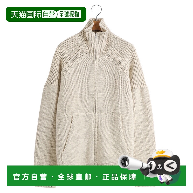 1h可退 日本直邮CLANE 女装 宽松半拉链口袋针织上衣 191062292