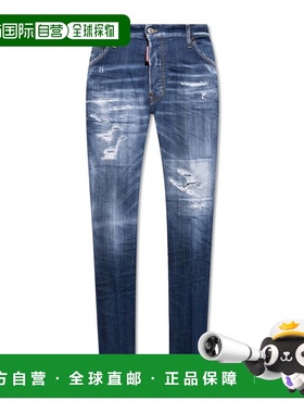 香港直邮DSQUARED2 男士牛仔裤 S71LB1365S30342470BLUE SS2024