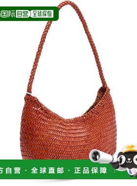 自营欧洲直邮Dragon Diffusion Nova Luna系列橙色女士小牛皮编织