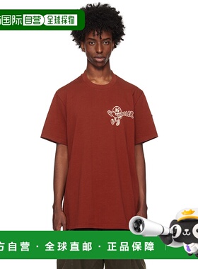 1h可退 香港直邮潮奢 Moncler 盟可睐 男士 红色印花 T恤 J20918C