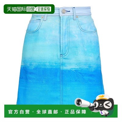 1h可退 香港直邮Marni 玛尼 女士 牛仔半身裙 blue蓝色 舒适时尚