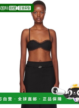 1h可退 香港直邮潮奢 GANNI 甘尼 女士 黑色上装 F8228 black黑色