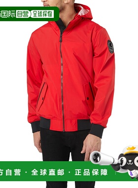 自营 Pajar 男式 Halcyon 飞行员雨衣，带可拆卸兜帽 - 当前红色