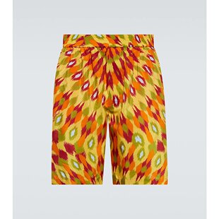 印花真丝棉质百慕大短裤 男士 000276 华伦天奴 Valentino