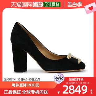 0597707 香港直发SALVATOREFERRAGAMO菲拉格慕女士黑色套脚高跟鞋