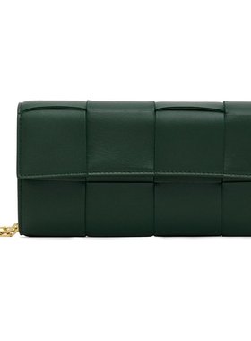 bottegaveneta葆蝶家女士绿色单肩包时尚潮流经典百搭