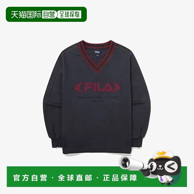 韩国直邮FILA Wheelaginfalti PQF FS2POG3151F-IDO V 领徽标上衣
