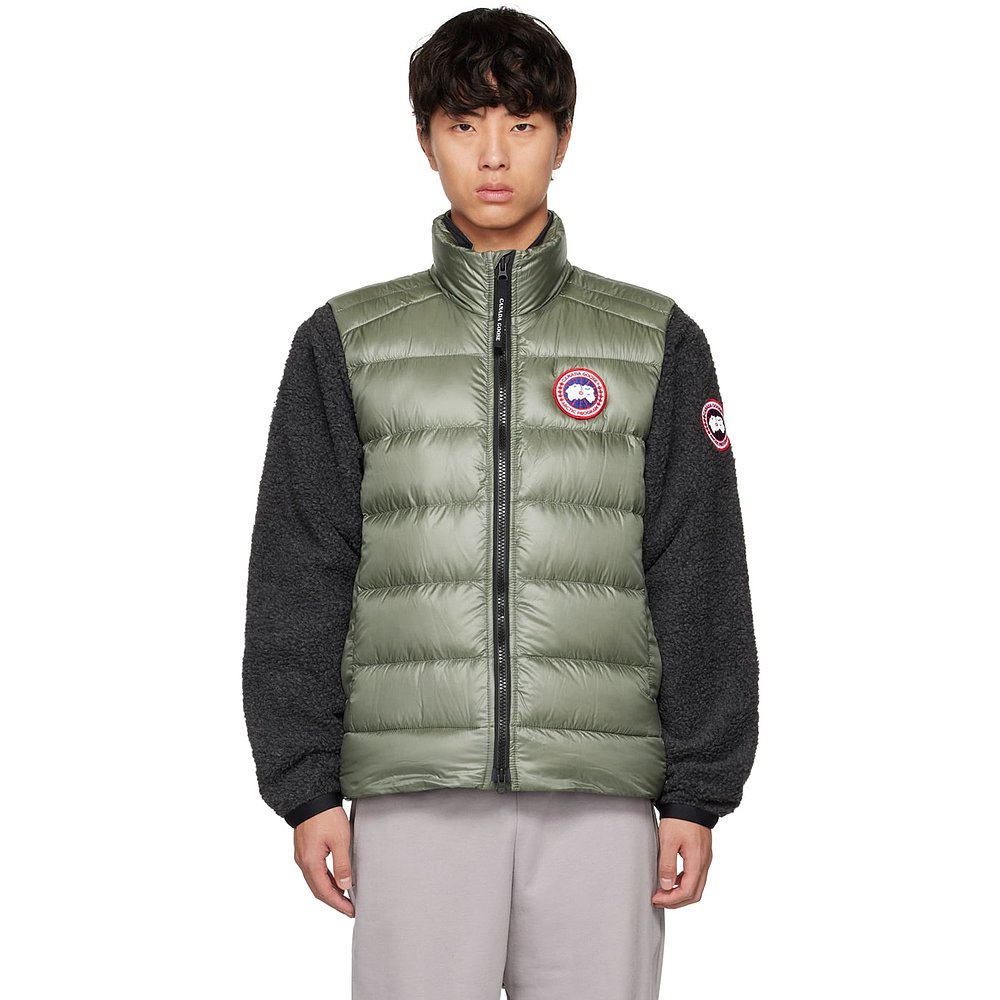 潮奢 Canada Goose 加拿大鹅 男士 绿色 Crofton 羽绒马甲 2229M