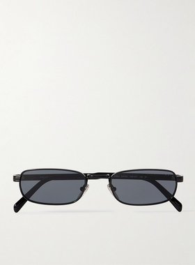 潮奢 Prada 普拉达 男士 Black-Tone 矩形框醋纤太阳眼镜 0PRB54S