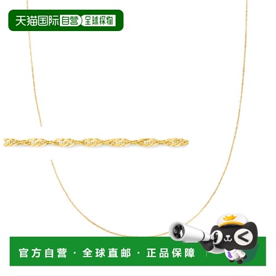 Ross-Simons 1mm 14kt Yellow Gold Singapore Chain Necklace -