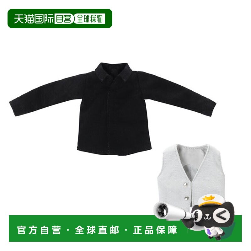日本直邮Azone 1/6比例衬衫马甲套装 灰黑配色 人偶用图片
