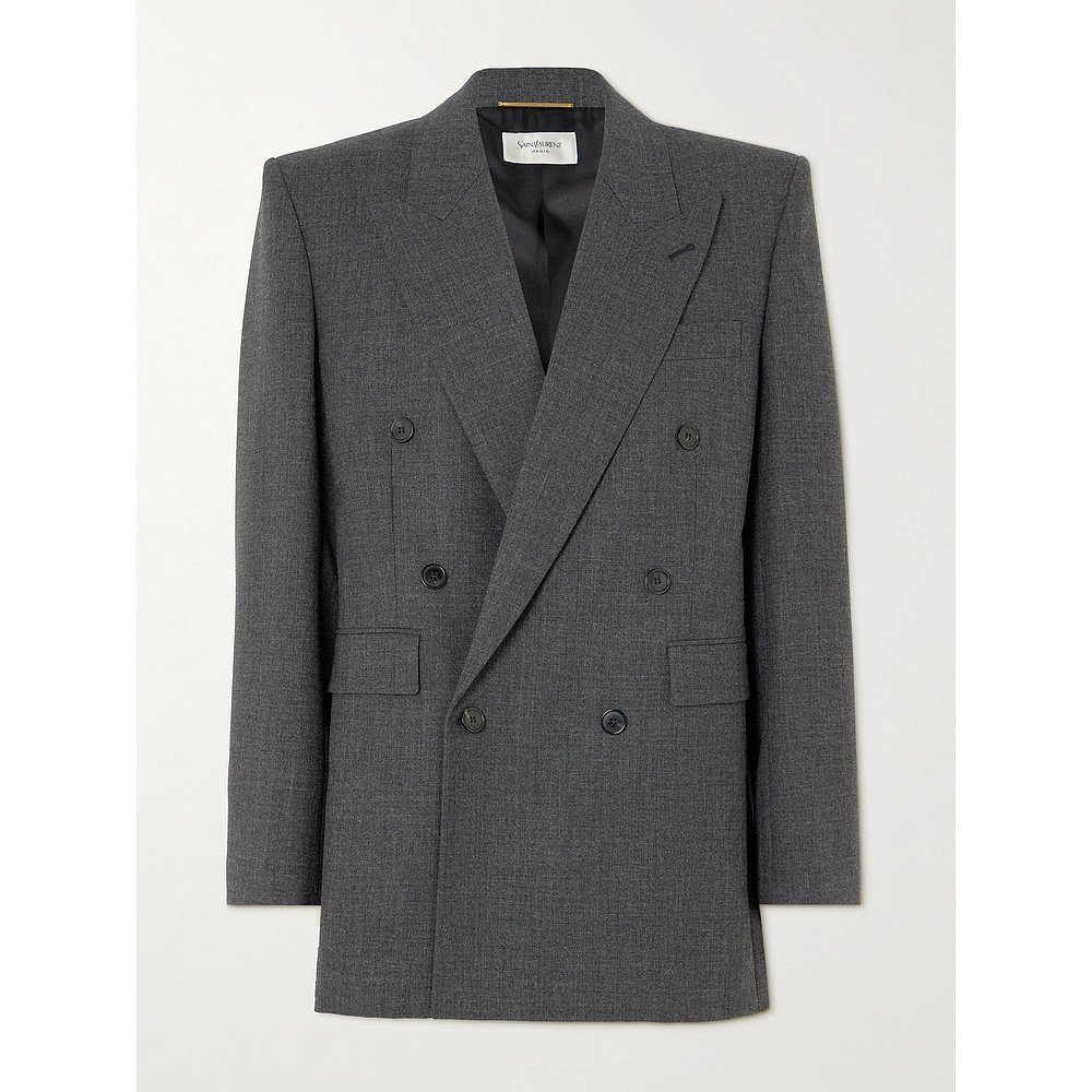 Saint Laurent 圣罗兰 女士 双排扣羊毛西装外套 823616Y5K32