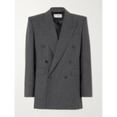 外套 Saint 823616Y5K32 女士 双排扣羊毛西装 Laurent 圣罗兰