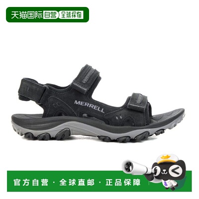 香港直邮Merrell 男士 Huntington Sport 可转换黑色皮革鞋带凉鞋