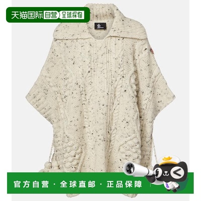 香港直邮moncler 盟可睐 女士 Aran 羊毛斗篷 white白色 舒适时尚