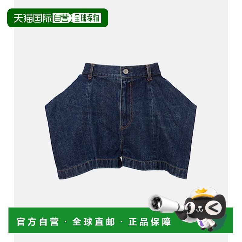 1h可退 香港直邮潮奢 Sacai 女士 牛仔短裤 blue蓝色 舒适时尚,女装/女士精品,牛仔裤,淘宝优惠券,粉丝福利购,淘宝优惠卷