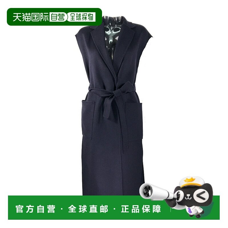 香港直邮MAX MARA 女士外套 6156016206010 AW2021 黑色 腰部系带,女装/女士精品,短外套,淘宝优惠券,粉丝福利购,淘宝优惠卷