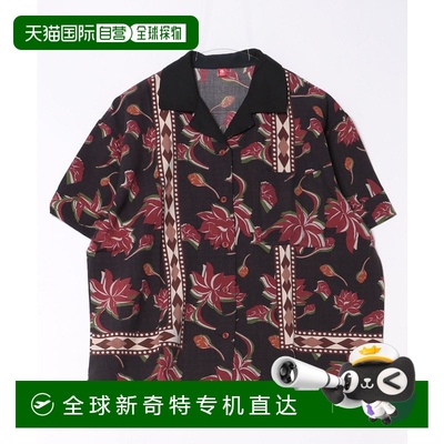 1h可退 日本直邮CAYHANE 女士短款开襟衬衫 非洲风情印花 手工制