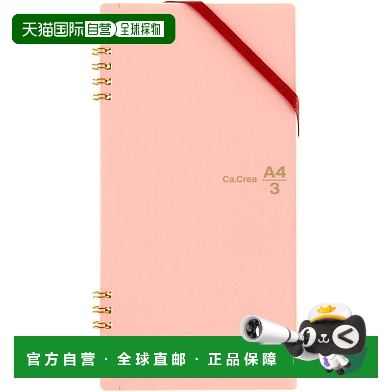 【日本直邮】Plus普乐士 记事本方眼5毫米A4x1/3 RT-650GC百合77-