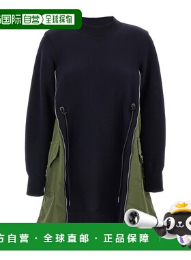 香港直邮Sacai 尼龙斜纹布连衣裙 SCW229